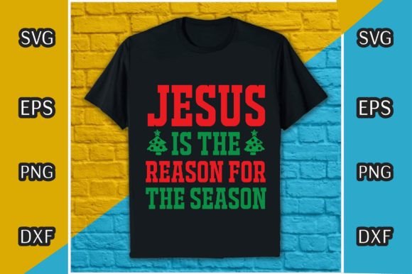 Christmas T-shirt Design: Jesus Is the Re Font