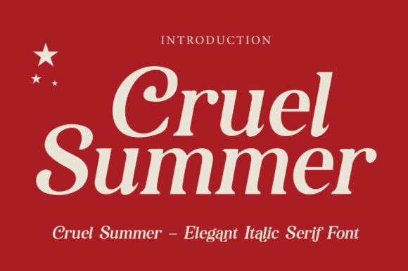 Cruel Summer: An Italic Serif Font for Refined Branding