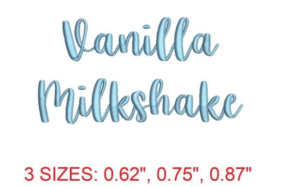 Vanilla Milkshake Embroidery Font: Sweet Script for Creative Projects